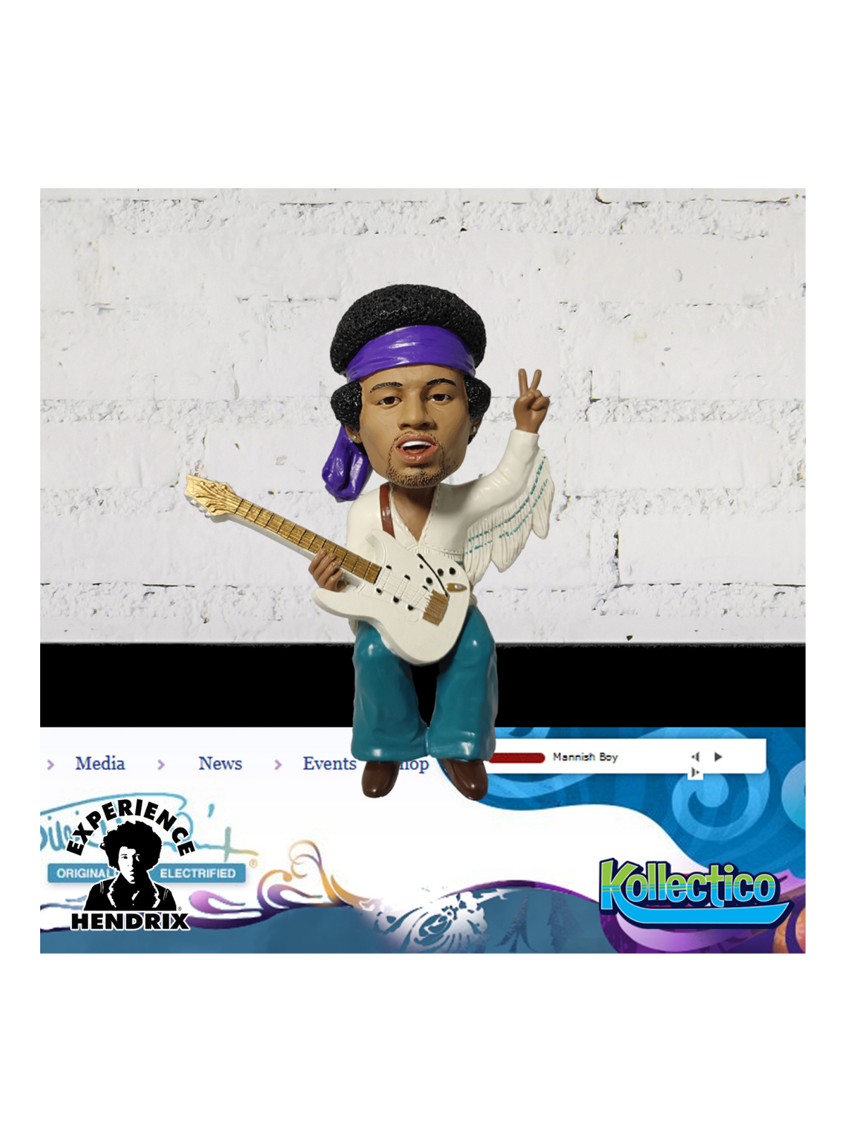 Jimi Hendrix 4" Bobblehead Buddy