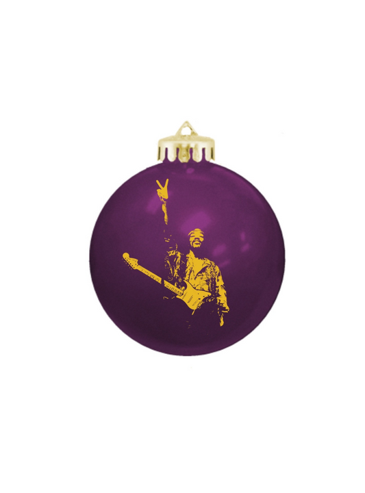 Jimi Hendrix Peace Sign Purple Ornament