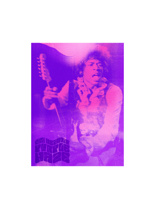 Purple Haze Guitar Lithograph