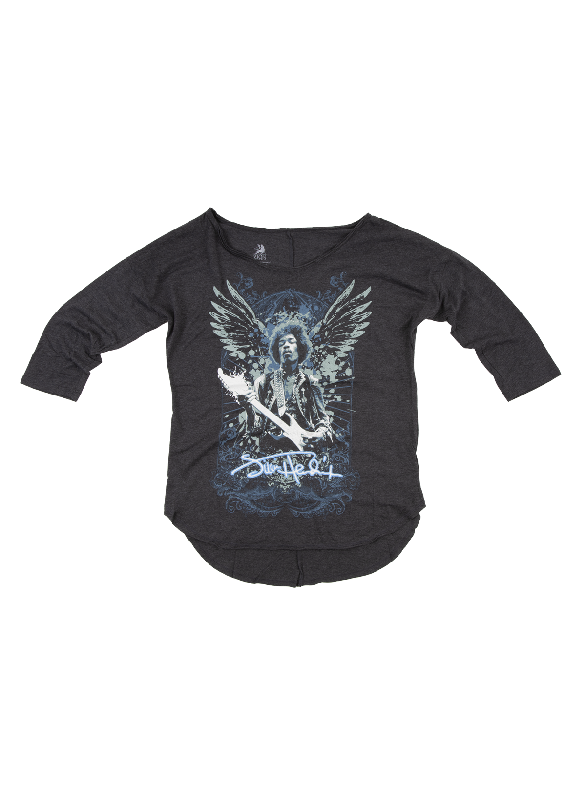 Grey Dolman Wing Guitar Tee