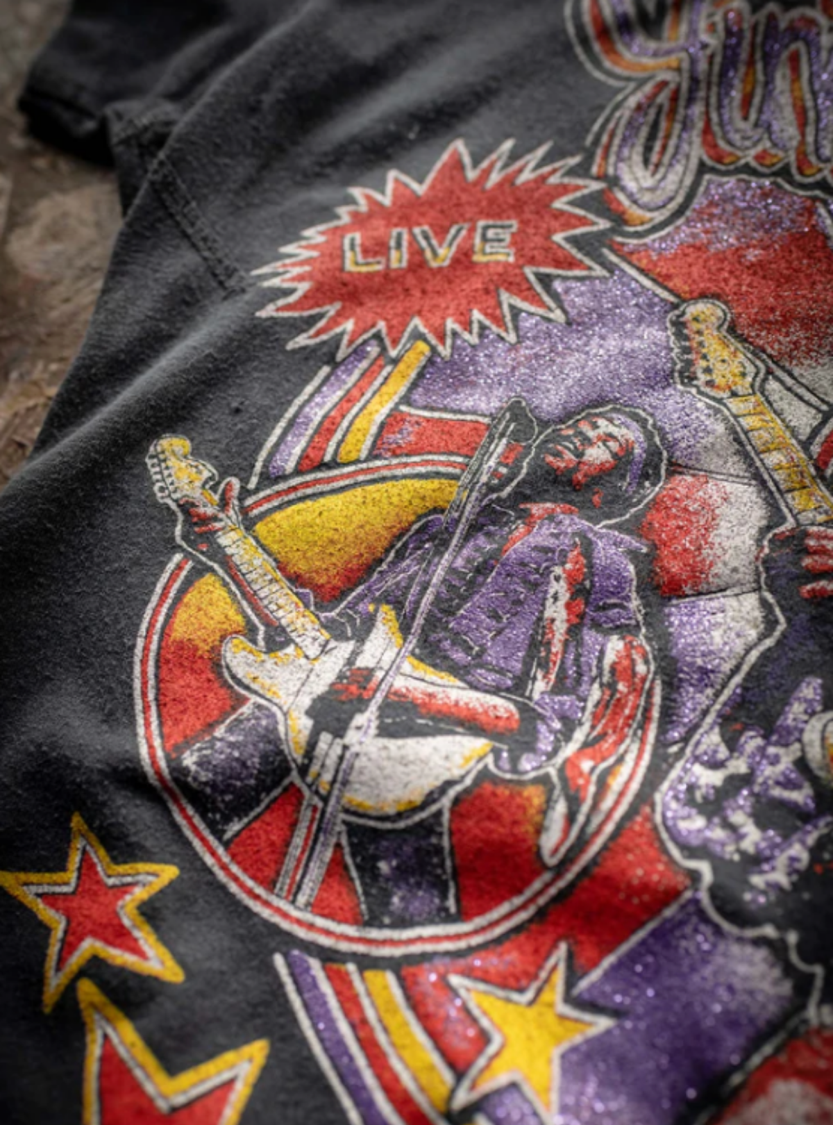 Jimi Hendrix x MadeWorn American Tour Black T-Shirt