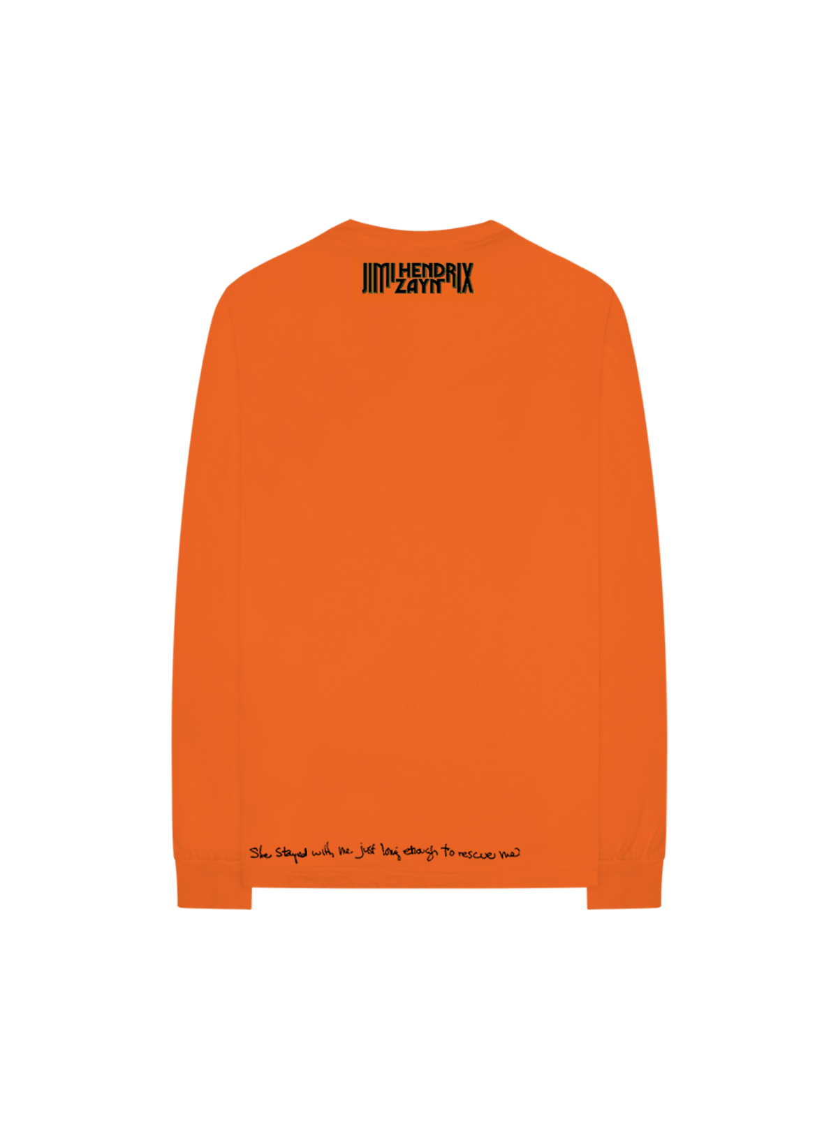 JIMI HENDRIX X ZAYN ANGEL ORANGE LONG-SLEEVE TEE